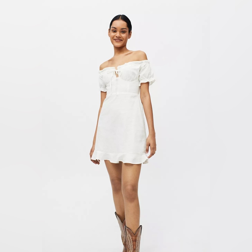 UO Magpie Off-The-Shoulder Mini Dress